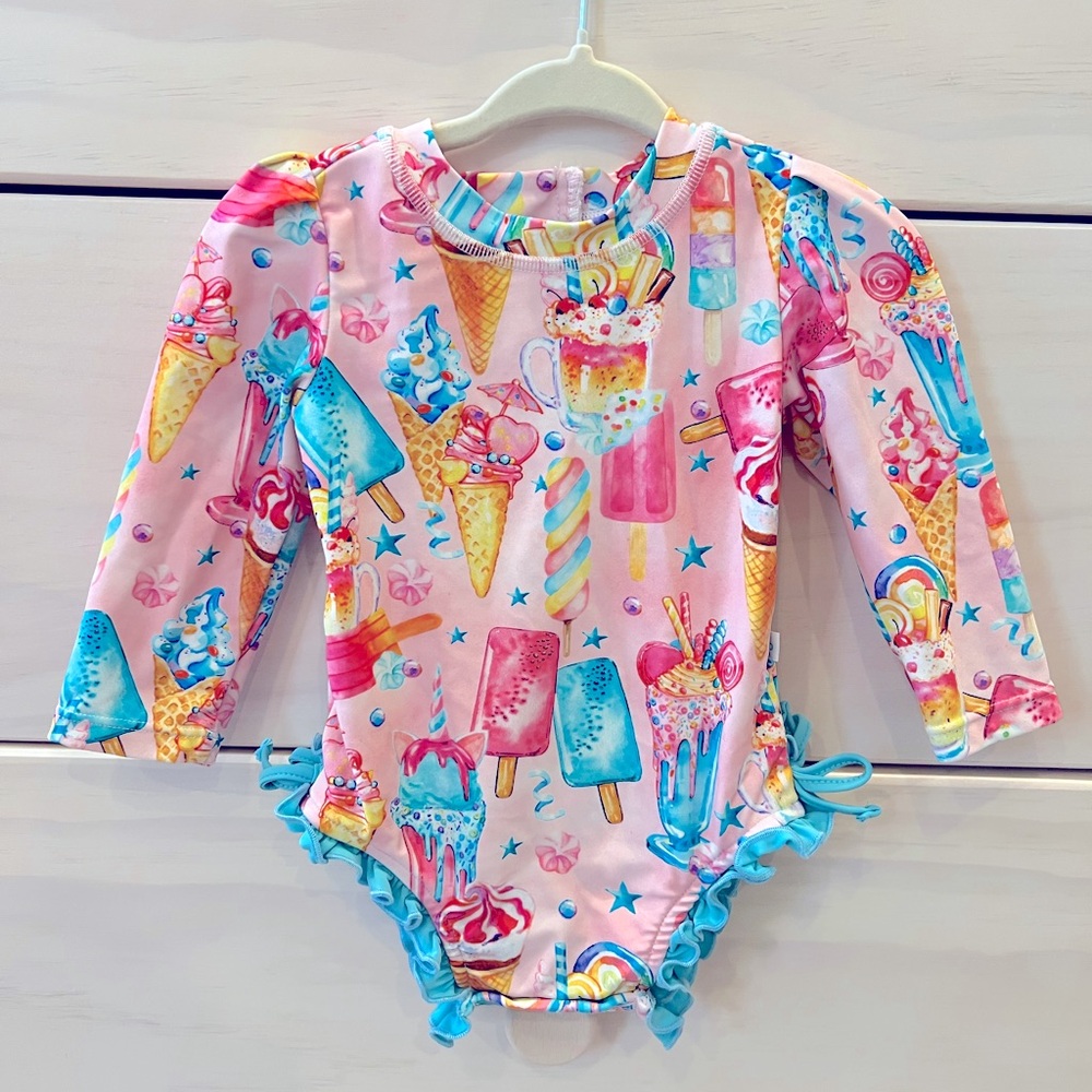 Posh peanut infant ruffle swimsuit